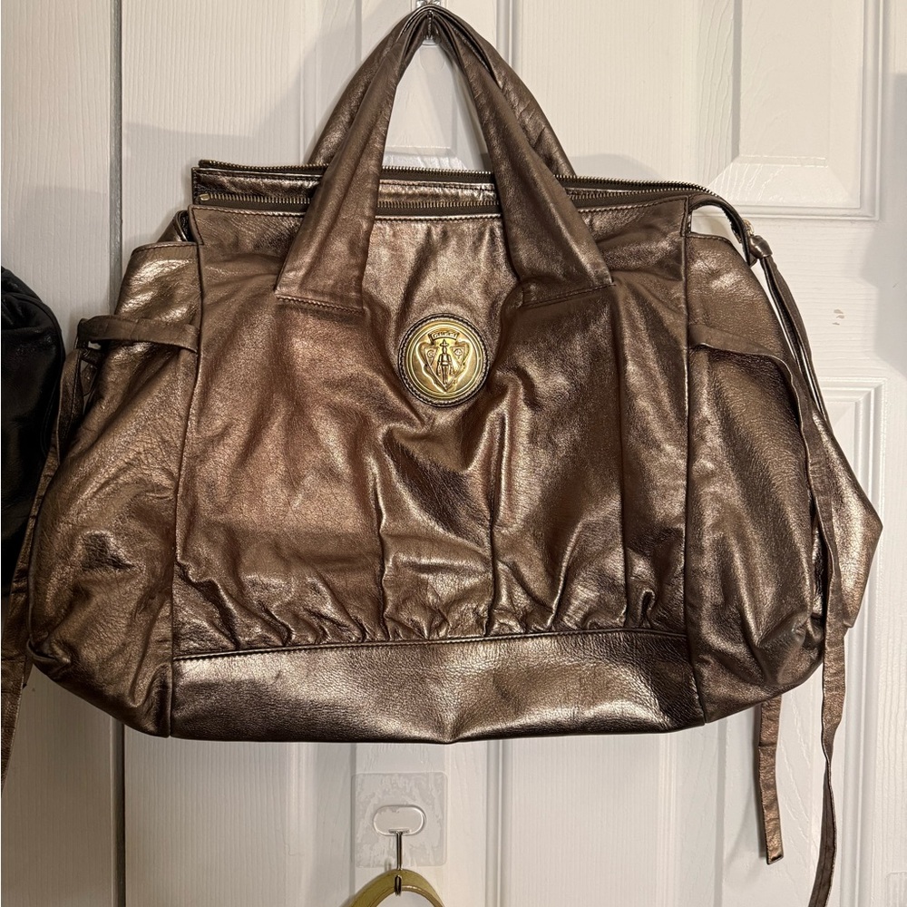 Vintage Gucci Metallic Designer Tote Bag